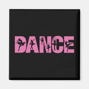Aimant Danse Rose avec découpes de ballerine