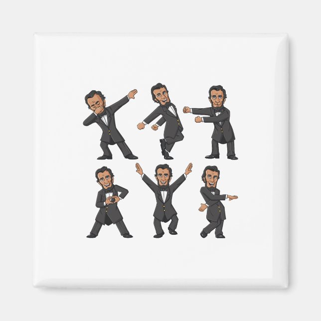 Aimant Danser Abraham Lincoln 4 juillet Garçons Filles En (Devant)