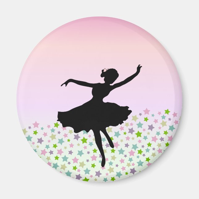 Aimant Danser parmi les étoiles - coucher de soleil rose (Devant)