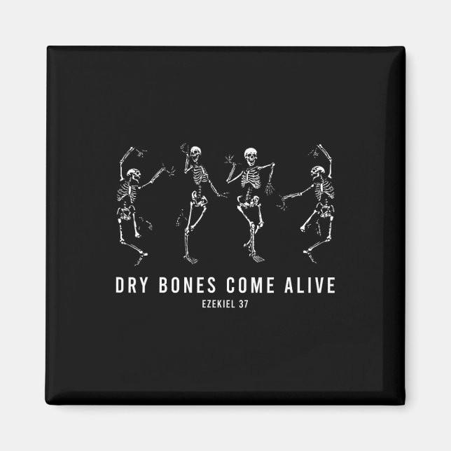 Aimant Danser Skeleton Les os Sec Viennent Vivants Christ (Devant)
