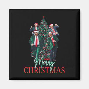 Aimant Danser Trump Père Noël Joyeux Noël à la maison de