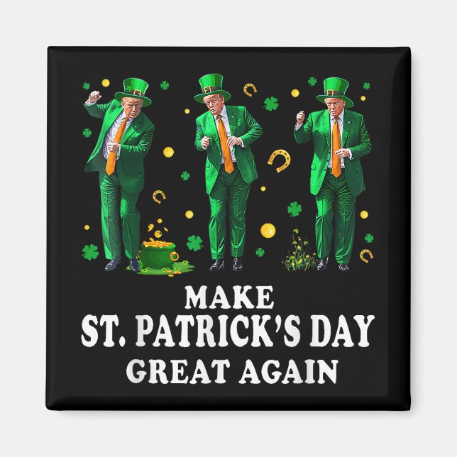 Aimant Danses amusantes de Trump Faire de Saint-Patricks  (Devant)