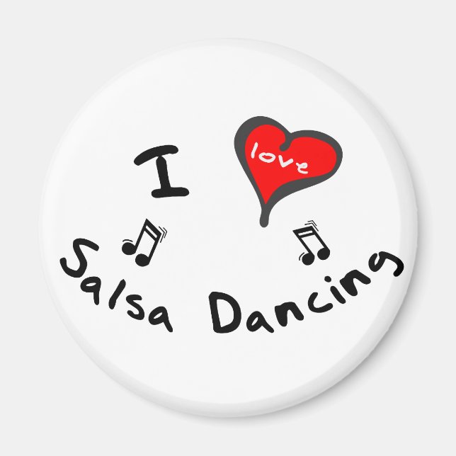 Aimant Danses de salsa - I Heart Salsa Dancing (Devant)