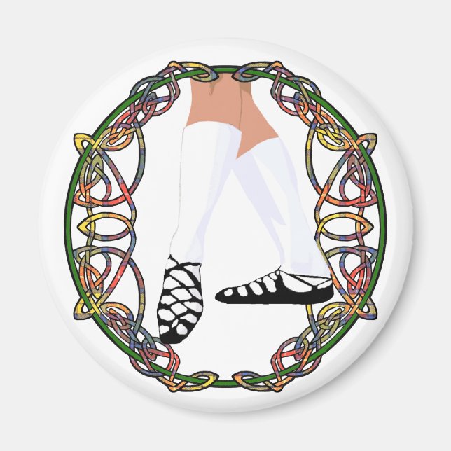 Aimant Danseur de Soft Shoe - Entrelacs celtiques (Devant)