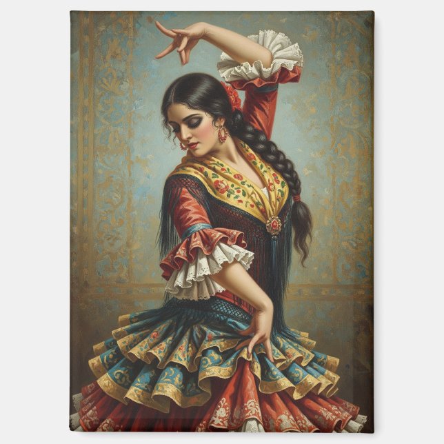 Aimant Danseur flamenco de Séville Espagne (Recto)