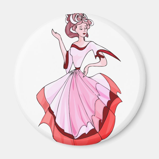 Aimant Danseur rose (Devant)