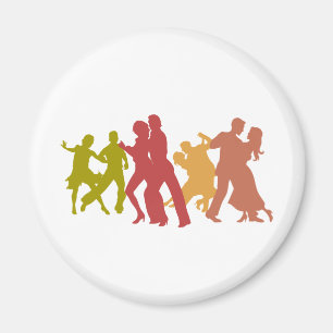 Aimant Danseurs colorés de tango