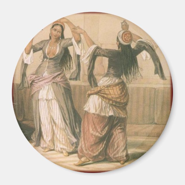 Aimant "Danseurs du ventre Vintage" (Devant)