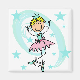 Aimant Danseuse de Ballet - T-shirts et Cadeaux Blonds