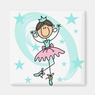 Aimant Danseuse de Ballet - T-shirts Marron et Cadeaux