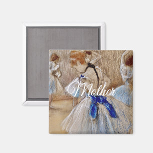 Aimant Danseuse de Degas avec ruban bleu 