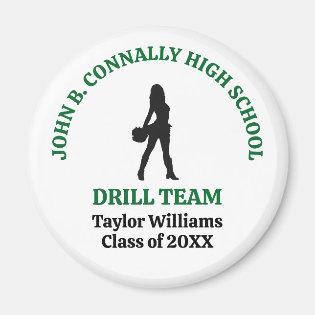Aimant Danseuse de l'équipe de drill de la Green High Sch (Devant)