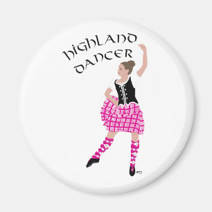 Aimant Danseuse des Highlands Rose