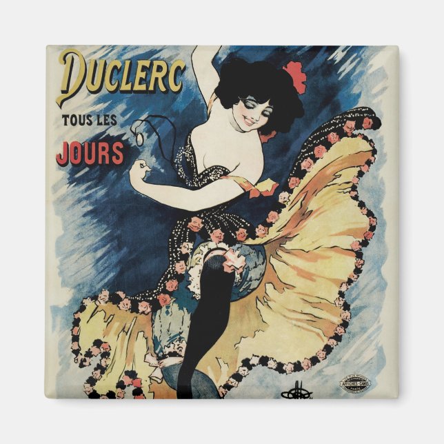 Aimant Danseuse flamenca Art nouveau vintage, Ambassadeur (Devant)