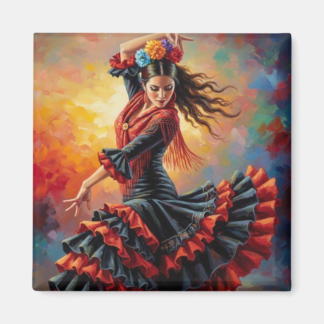 Aimant Danseuse flamenco Séville Espagne Voyage (Devant)