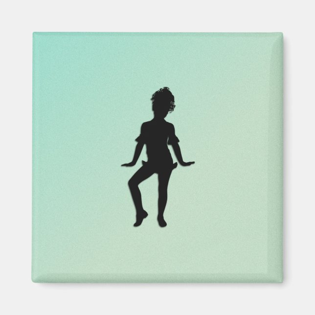 Aimant Danseuse verte la plus mignonne  (Devant)