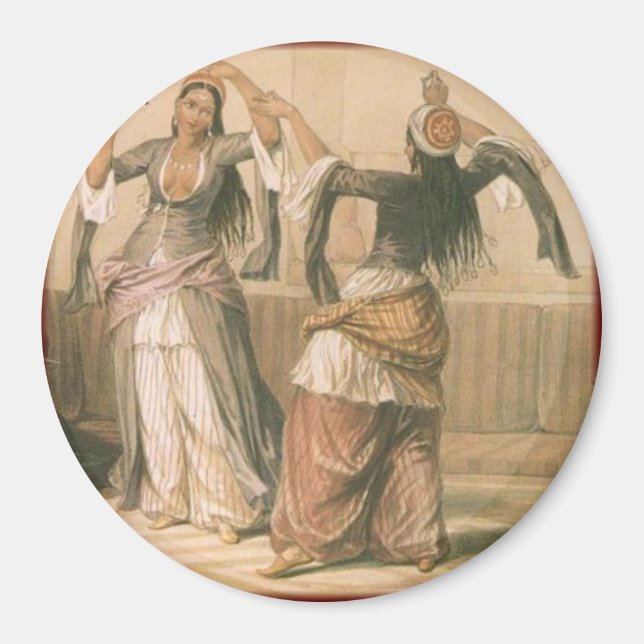 Aimant "Danseuses du ventre vintage" (Devant)