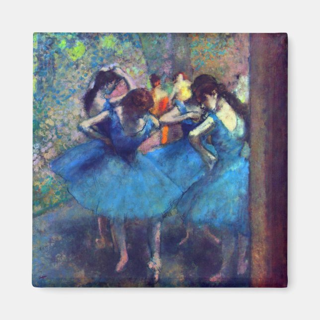 Aimant Danseuses en bleu par Edgar Degas, Art de ballet v (Devant)