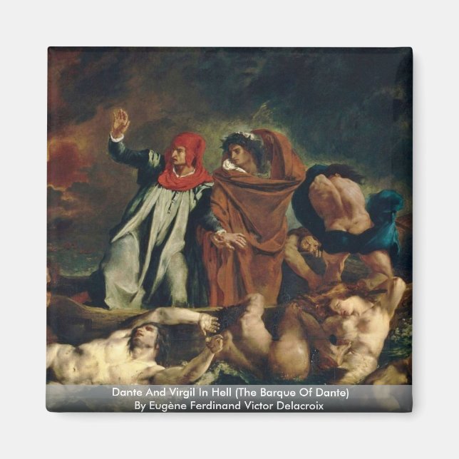 Aimant Dante Et Virgile En Enfer (Le Barque De Dante) (Devant)