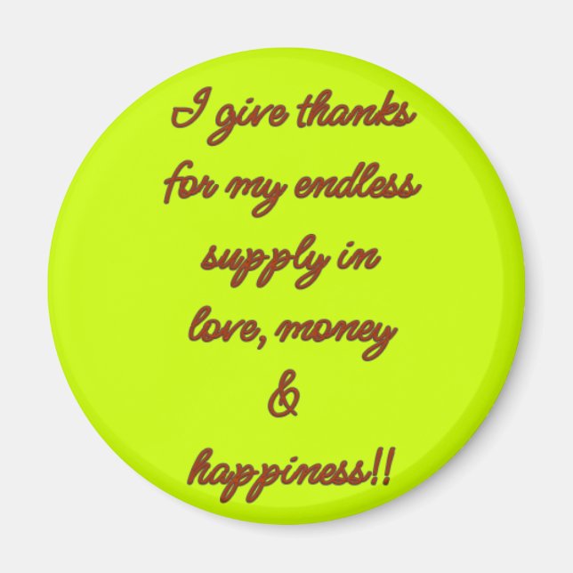 Aimant d'approvisionnement sans fin (Devant)