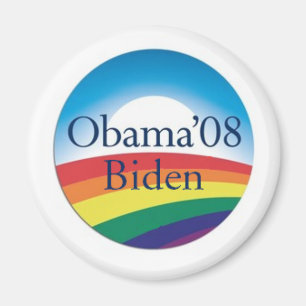 Aimant d'ARC-EN-CIEL d'Obama Biden