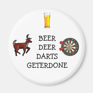 AIMANT DARDS DE CERFS COMMUNS DE BIÈRE