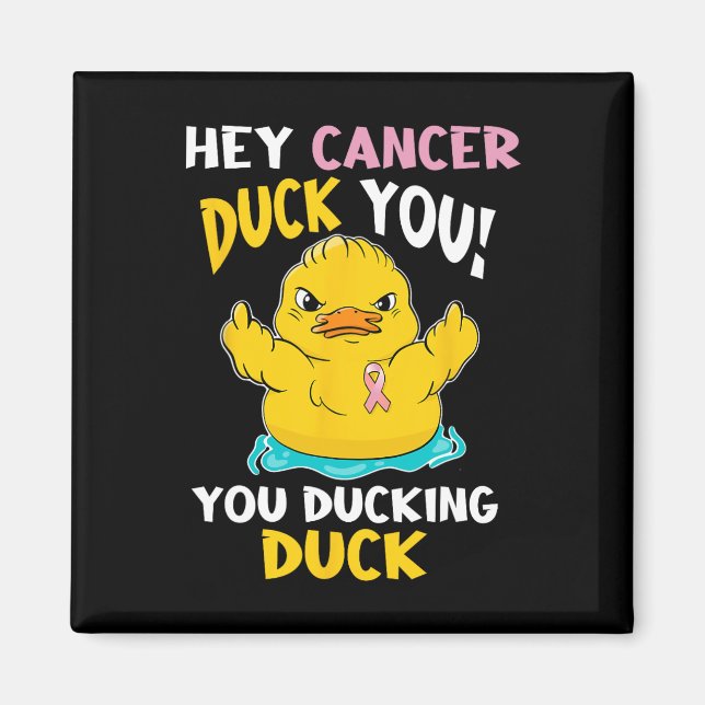 Aimant Daring Duckie - Guerrier du cancer du sein (Devant)