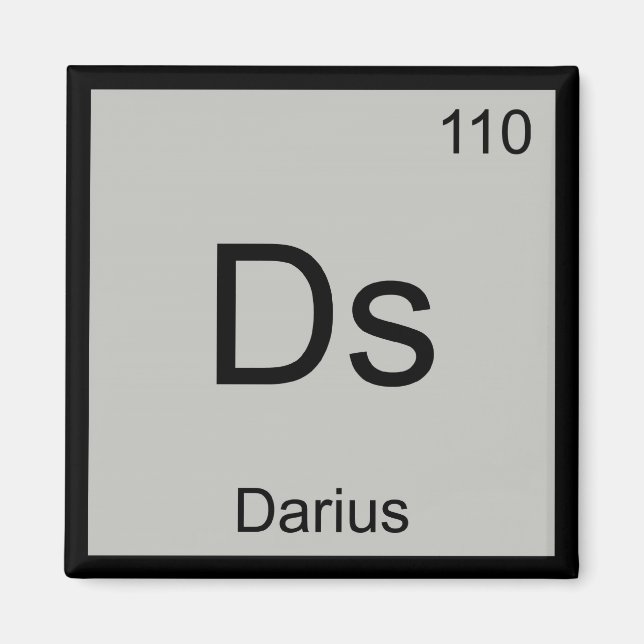 Aimant Darius Nom Chimie Élément Tableau Périodique (Devant)