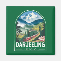 Darjeeling Inde Travel Art Emblem