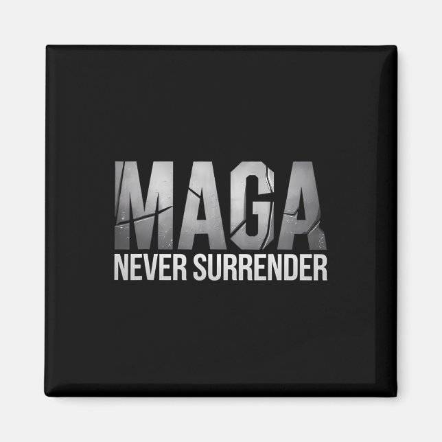 Aimant Dark Mega Trump 2024 ne se rend jamais (Devant)