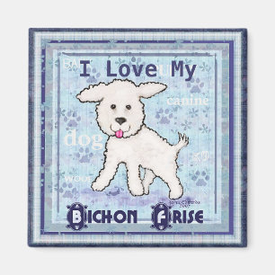 Aimant d'art de chiot de Bichon Frise
