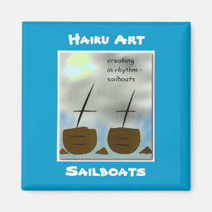 Aimant d'art de Haiku de voiliers