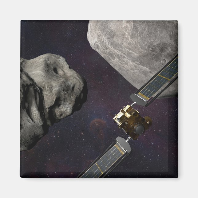 Aimant Dart Spacecraft Et Le Liciacube Avant Impact (Devant)