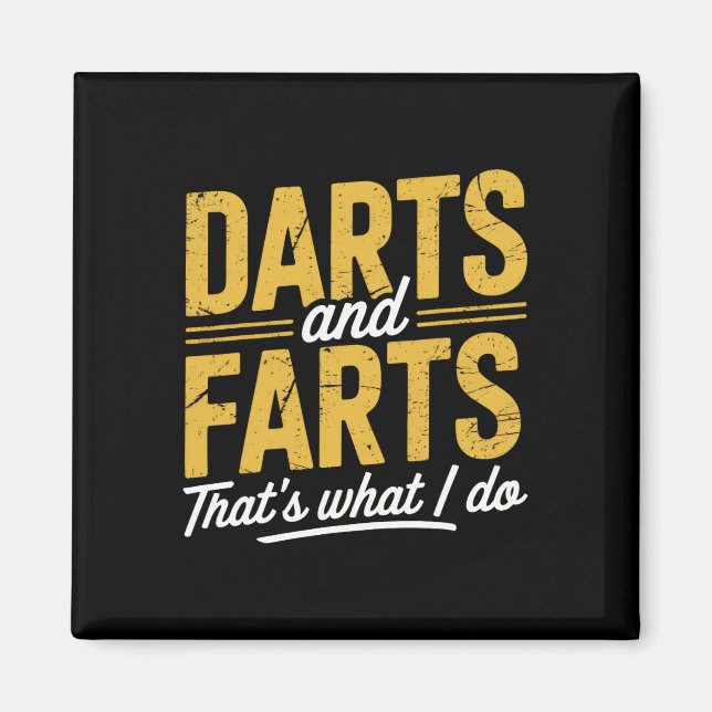 Aimant Darts Farts Drôle Dart Dit Sarcasm Dart Hommes Wo (Devant)