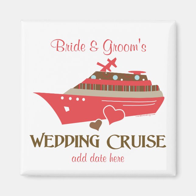 Aimant Date Mariage de croisière (Devant)