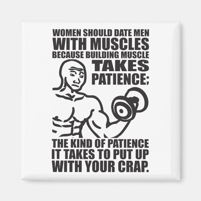 Aimant Date Men With Muscles - Funky Bodybuilding (Devant)