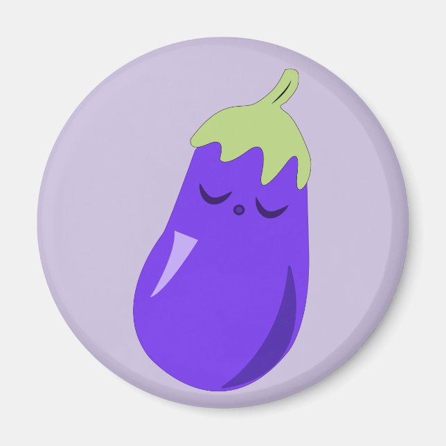 Aimant d'aubergine pour bébé endormi (Devant)