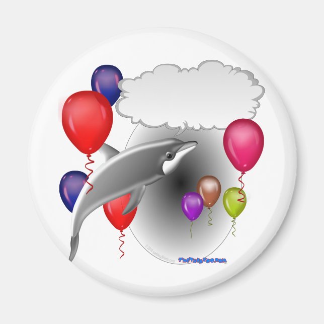 Aimant Dauphin de fête d'anniversaire qui parle (Devant)