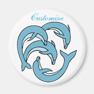 Aimant Dauphins bleus entourant Thunder_Cove