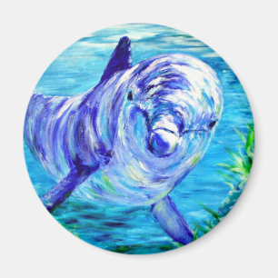 Aimant Dauphins d'océan peignant le tableau sous-marin d