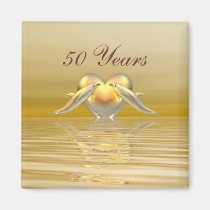 Aimant Dauphins et Coeur du Golden Anniversaire