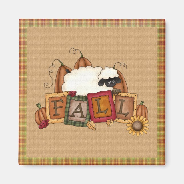 Aimant d'automne de moutons d'automne (Devant)