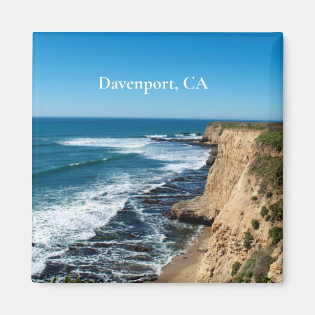 Aimant Davenport, California Magnet, étiqueté (Devant)