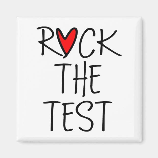 Aimant Day Rock The Test Teacher Test Day Funny Teache (Devant)