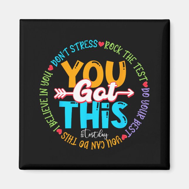 Aimant Day Rock The Test Teacher Test Day Vous Avez Obten (Devant)