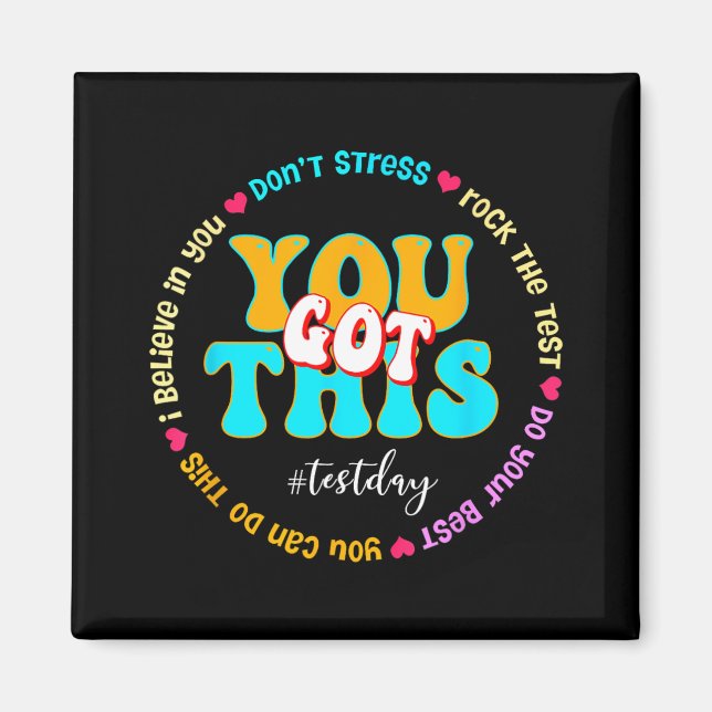 Aimant Day Rock The Test Teacher Test Day Vous Avez Obten (Devant)