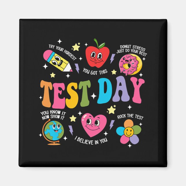 Aimant Day Rock The Test Test Day Motivation Enseignant (Devant)