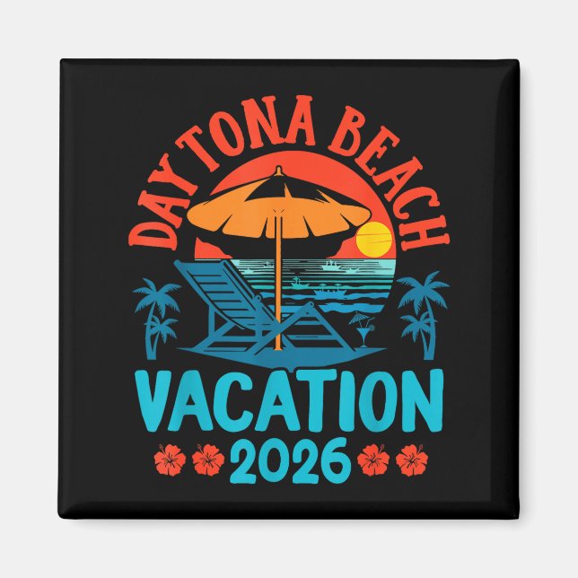 Aimant Daytona Beach Florida 2026 Family Vacation Summer  (Devant)