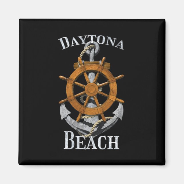 Aimant Daytona Beach Florida Vacation Nautical Anchor Sai (Devant)