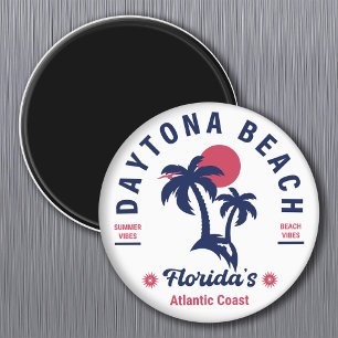Aimant Daytona Beach Floride Palmiers Souvenirs 60s